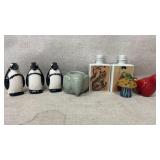 Ceramic Figurines and Decorative Bottles