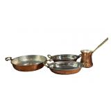 Turkish Hammered Copper Kitchen Items, Sahan