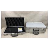 3 silver aluminum hard-shell utility and storage