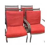 4 Patio Chairs (Metal) with HAMPTON BAY Cushions