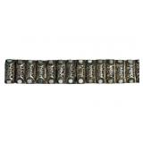 Vtg. Chinese Export Silver Filigree Jade Bracelet