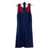 Vintage 1960s Koret Crochet Trim Mod Dress