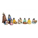 (9) Goebel Degrazia Porcelain Village Figurines
