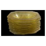 (7) Vintage Federal Glass Madrid Square Bowls