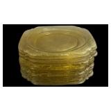 (10) Vintage Federal Glass Madrid Dinner Plates