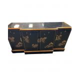 Oriental Black Lacquered Entry/Sofa Cabinet