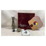 collection of vintage and decorative objects,