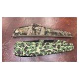 two soft-sided camo long gun or shotgun cases