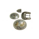 (4) Montana Silversmiths Sterling & Silver-plated