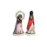 (2) Vintage Goebel Degrazia Porcelain Figurines