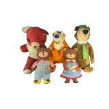 (5) Vintage Teddy Bears, Yogi Bear, Nanco Bear,