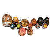 Ukrainian Pysanky-Style Lacquer Eggs, Russian
