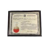 1931 US Certificate of Citizenship United States