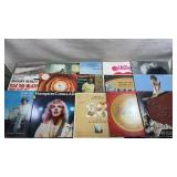 collection of vintage vinyl records, including