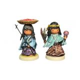 (2) Vintage Goebel Degrazia Porcelain Figurines
