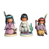 (3) Vintage Goebel Degrazia Porcelain Figurines