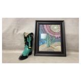 Cactus Boot Utensil Holder and Framed Artwork