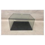 small rectangular glass container