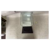 Glass Display Cube with Wooden Base