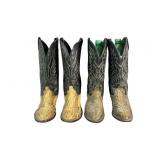 (2) Vintage Pairs of Menï¿½s Snakeskin Cowboy Boots