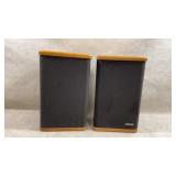 pair of vintage Mini Advent bookshelf speakers