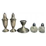 Vintage Sterling Silver Tableware, Salt & Pepper