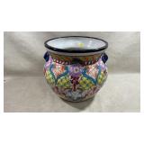 hand-painted Mexican Talavera ceramic planter