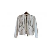 Womenï¿½s Tesori White Genuine Leather Jacket