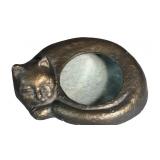 Vintage Cast Iron Cat Desk Magnifying Glass