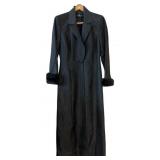 Vintage 80s JS Collections Black Maxi Dress Coat