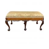 Chippendale Style Carved Mahogany Bench