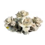 Vintage Capodimonte Porcelain Rose Centerpiece