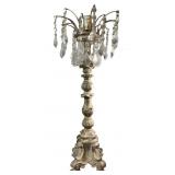 Vintage Crystal Accents Candlestick Table Lamp