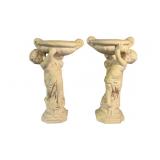 (2) Vtg. 1940s Alexander Backer Cherub Statues