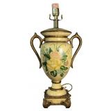 Vintage Electric Urn Table Lamp Hand-painted