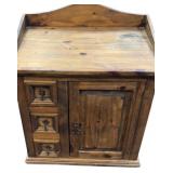 Rustic Solid Wood Dry Sink Cabinet