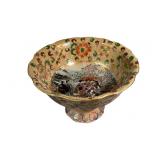 Chinese Export Gilded Porcelain Bowl Satsuma Style