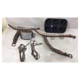 Antique wooden horse or mules hames, baking s