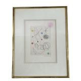 JOAN MIRO "LA CHOUETTE ET Lï¿½ESCARGOT" ETCHING