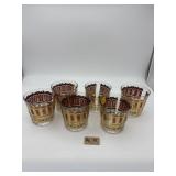 6 CULVER REGENCY GOLD WHISKEY GLASSES