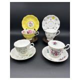 4 VINTAGE ROYAL ALBERT TEACUPS AND SAUCERS