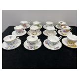 12 BONE CHINA TEACUPS AND SAUCERS