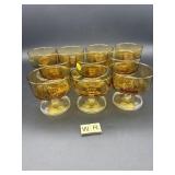SET OF 10 VINTAGE DESSERT DISHES