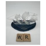 MAYFLOWE GLASS - THE BOUNTY HAND BLOWN BOAT