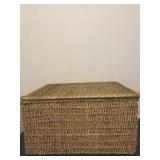 WOVEN COVERED BASKET