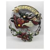 CHRISTMAS WELCOME METAL SIGN