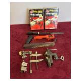 ASSORTED CLAMPS, VISES AND RASPS