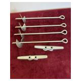 TIE DOWN TWIST SPIKES AND BOAT CLEATS