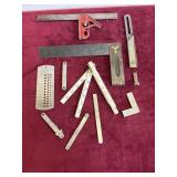 COLLECTION OF SQUARES AND ASSORTED GAUGES