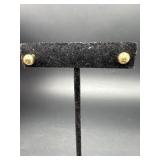 2 PAIR OF STERLING GOLD PLATED STUDS